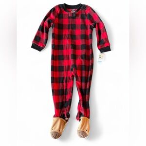 Carter's Buffalo Plaid Footie with Animal Feet